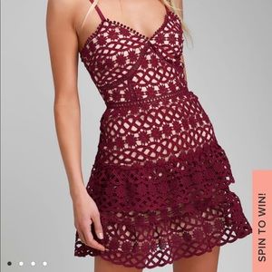 Lulus crochet lace mini dress